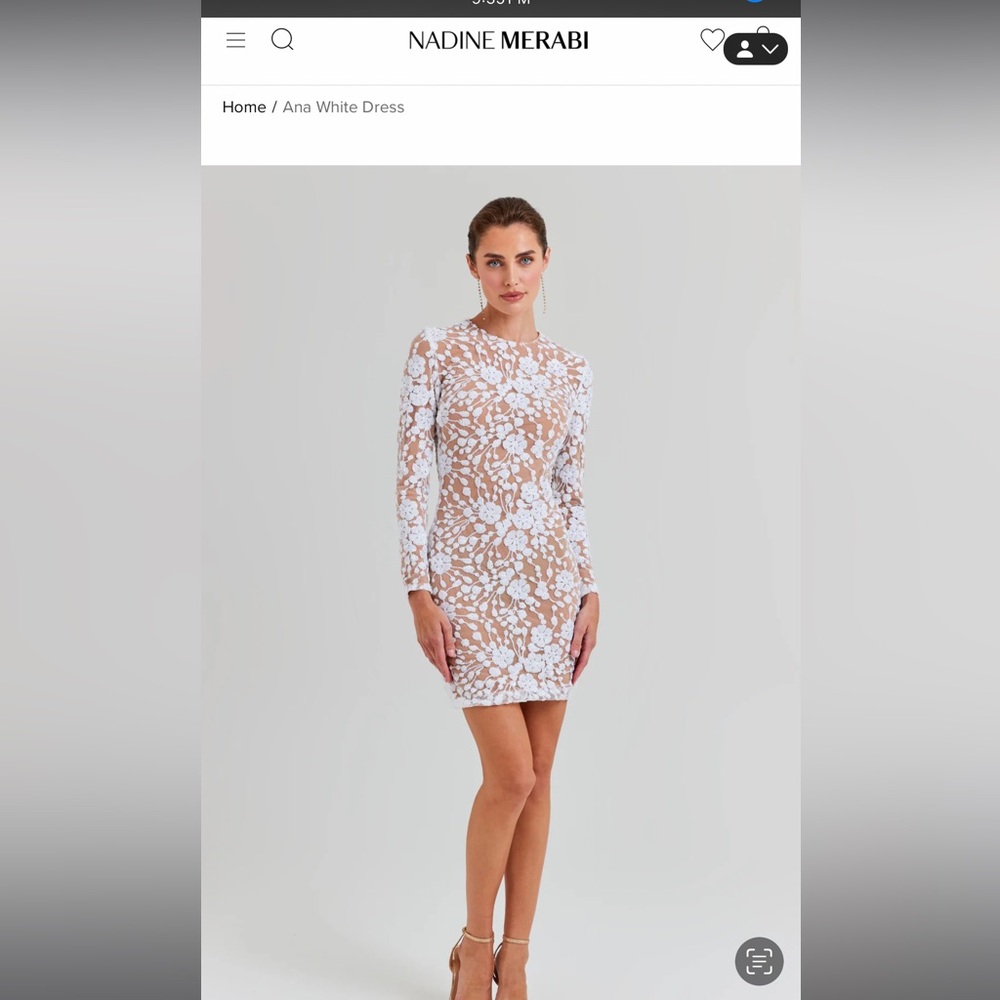 Nadine Merabi white dress